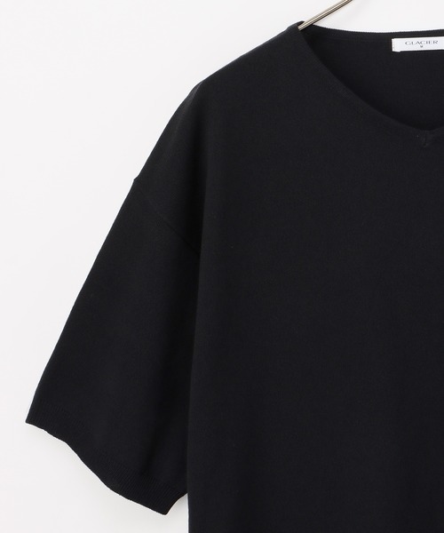 Honeys（ハニーズ）の「Ｖネックニット（ニット/セーター・レディース・ブルー/ブラック/ピンク/ホワイト×ブラック/アイボリー・LL/L/M）」の12枚目の写真