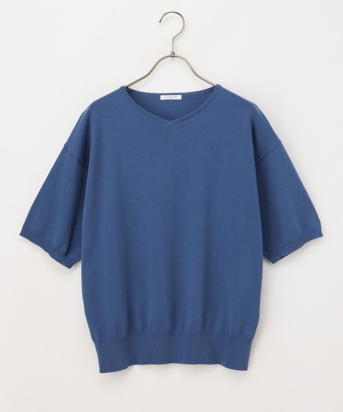 Honeys（ハニーズ）の「Ｖネックニット（ニット/セーター・レディース・ブルー/ブラック/ピンク/ホワイト×ブラック/アイボリー・LL/L/M）」の13枚目の写真