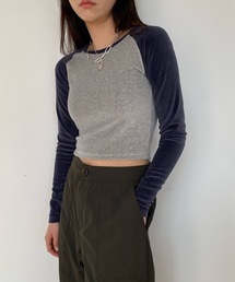 ベロアラグランT