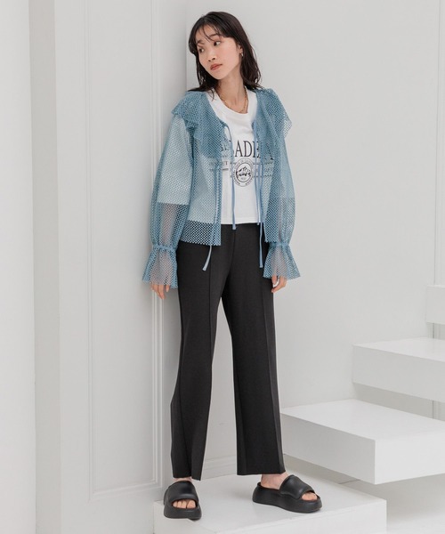 LOWRYS FARM(ローリーズファーム)の「メッシュリボンブラウスLS 110375(シャツ/ブラウス・レディース・ブルー/オレンジ/アイボリー/ブラック・FREE)」の12枚目の写真