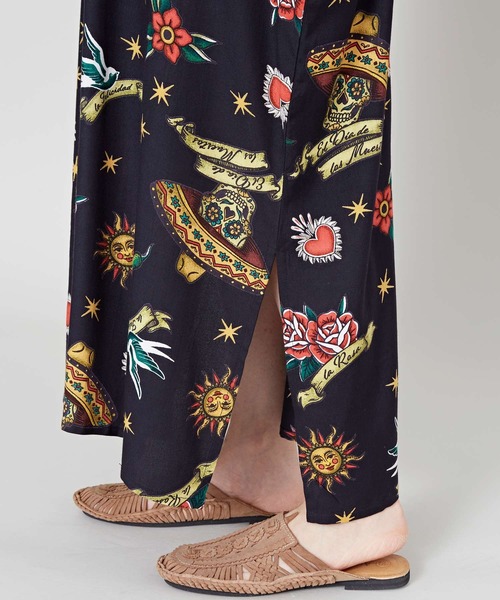チャイハネ(チャイハネ)の「【チャイハネ】メキシカン柄ロングシャツワンピース(シャツワンピース・レディース・ブラック/ブルー/グリーン/ホワイト・FREE)」の15枚目の写真