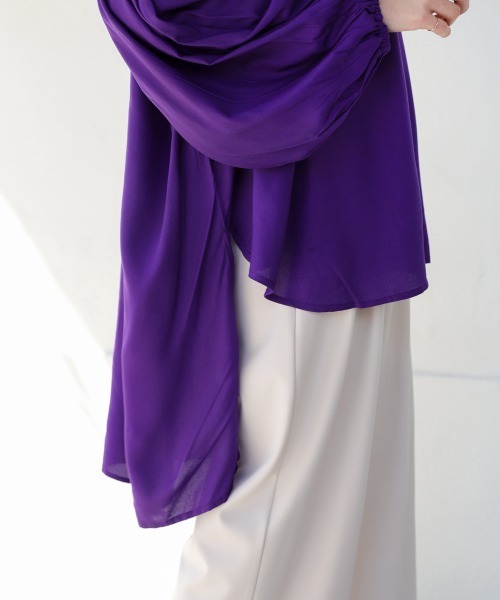 Bou Jeloud（ブージュルード）の「クールタッチレーヨンボリュームスリーブチュニック（チュニック・レディース・ベージュ/パープル/ブラック・38）」の20枚目の写真