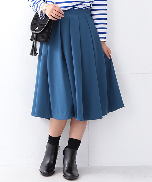 Ray BEAMS（レイビームス）の「Ray BEAMS / ミモレ丈 タックフレアー スカート（スカート・レディース・カーキ/ピンク/ブルー系その他・0/1）」の14枚目の写真