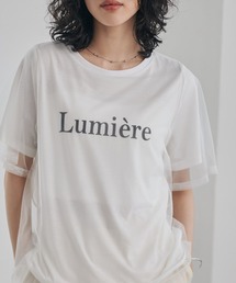 チュールレイヤードロゴTシャツ