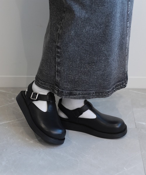 shoes365(シューズスリーシックスファイヴ)の「【shoes365】Tストラップ 厚底メリージェーンシューズ(バレエシューズ・レディース・オフホワイト/ブラック・25.0cm/23.0cm/23.5cm/24.0cm/24.5cm/22.5㎝)」の18枚目の写真