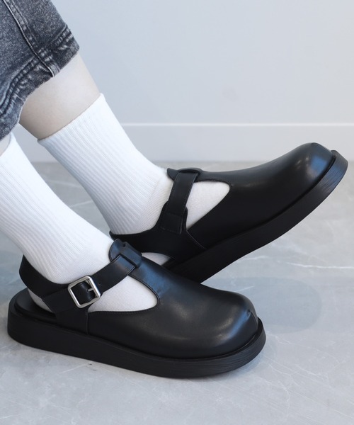 shoes365(シューズスリーシックスファイヴ)の「【shoes365】Tストラップ 厚底メリージェーンシューズ(バレエシューズ・レディース・オフホワイト/ブラック・25.0cm/23.0cm/23.5cm/24.0cm/24.5cm/22.5㎝)」の21枚目の写真