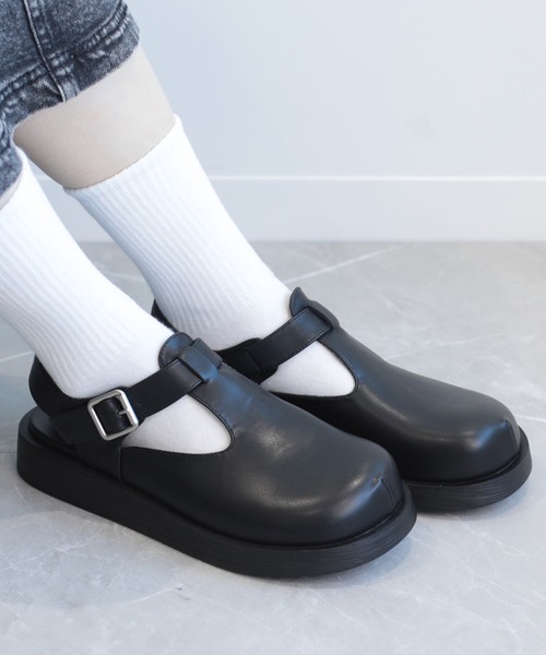 shoes365(シューズスリーシックスファイヴ)の「【shoes365】Tストラップ 厚底メリージェーンシューズ(バレエシューズ・レディース・オフホワイト/ブラック・25.0cm/23.0cm/23.5cm/24.0cm/24.5cm/22.5㎝)」の22枚目の写真