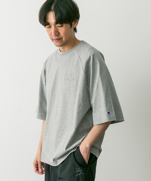 Champion（チャンピオン）の「『別注』Champion×DOORS　RAGLAN USA T-Shirts（Tシャツ/カットソー・メンズ・ブラック/グレー/ブルー/ホワイト・MEDIUM/LARGE/X-LARGE）」の13枚目の写真