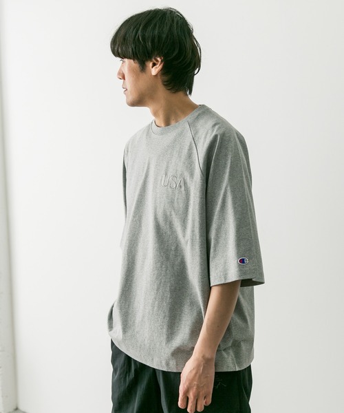 Champion（チャンピオン）の「『別注』Champion×DOORS　RAGLAN USA T-Shirts（Tシャツ/カットソー・メンズ・ブラック/グレー/ブルー/ホワイト・MEDIUM/LARGE/X-LARGE）」の15枚目の写真