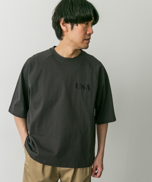 Champion（チャンピオン）の「『別注』Champion×DOORS　RAGLAN USA T-Shirts（Tシャツ/カットソー・メンズ・ブラック/グレー/ブルー/ホワイト・MEDIUM/LARGE/X-LARGE）」の22枚目の写真