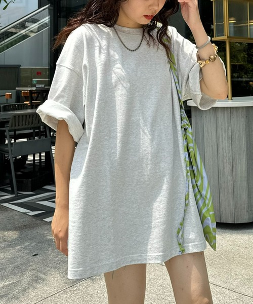 CIAOPANIC TYPY（チャオパニックティピー）の「ヘビーオンスオーバーサイズクルーネック半袖Tee《半袖スウェTee》（Tシャツ/カットソー・メンズ・ホワイト系その他/オレンジ/ブラック/オフホワイト/ブラック系その他/ブルー・MEDIUM/LARGE/XXX-LARGE）」の3枚目の写真