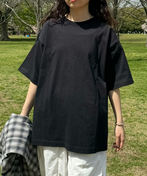 CIAOPANIC TYPY（チャオパニックティピー）の「ヘビーオンスオーバーサイズクルーネック半袖Tee《半袖スウェTee》（Tシャツ/カットソー・メンズ・ホワイト系その他/オレンジ/ブラック/オフホワイト/ブラック系その他/ブルー・MEDIUM/LARGE/XXX-LARGE）」の4枚目の写真