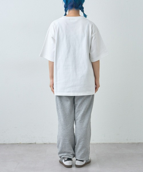 CIAOPANIC TYPY（チャオパニックティピー）の「ヘビーオンスオーバーサイズクルーネック半袖Tee《半袖スウェTee》（Tシャツ/カットソー・メンズ・ホワイト系その他/オレンジ/ブラック/オフホワイト/ブラック系その他/ブルー・MEDIUM/LARGE/XXX-LARGE）」の21枚目の写真