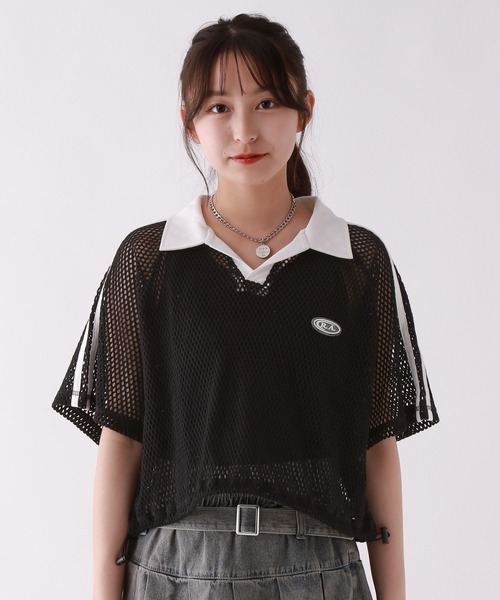repipi armario(レピピ アルマリオ)の「エリツキラインメッシュトップス(その他トップス・キッズ・ライム/ブラック/ホワイト・LARGE/MEDIUM/SMALL)」の16枚目の写真