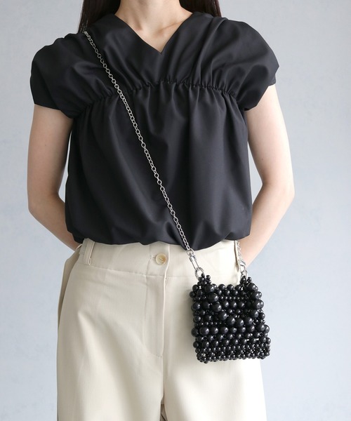 cheriella（シェリエラ）の「【cheriella】2WAYパールミニバッグ（ハンドバッグ・レディース・ブラック/アイボリー/シルバー・ONESIZE）」の20枚目の写真