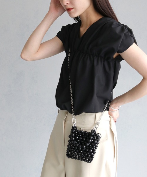 cheriella（シェリエラ）の「【cheriella】2WAYパールミニバッグ（ハンドバッグ・レディース・ブラック/アイボリー/シルバー・ONESIZE）」の21枚目の写真