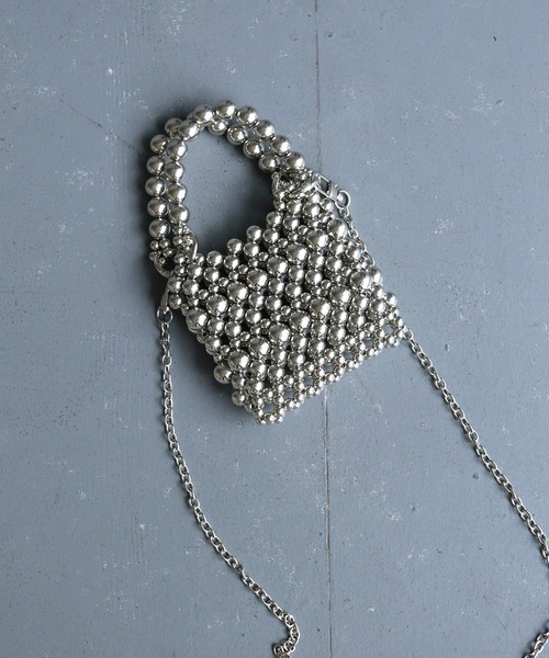 cheriella（シェリエラ）の「【cheriella】2WAYパールミニバッグ（ハンドバッグ・レディース・ブラック/アイボリー/シルバー・ONESIZE）」の7枚目の写真