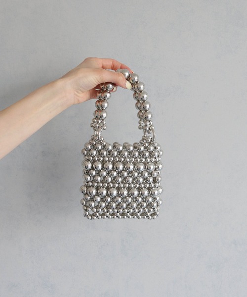 cheriella（シェリエラ）の「【cheriella】2WAYパールミニバッグ（ハンドバッグ・レディース・ブラック/アイボリー/シルバー・ONESIZE）」の5枚目の写真