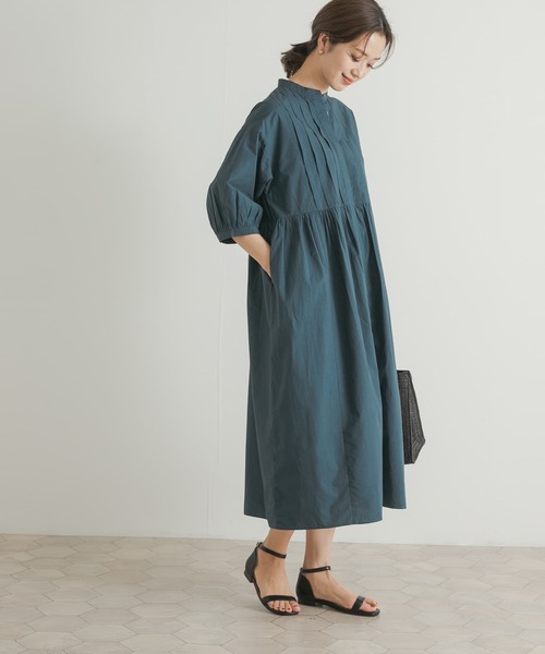 URBAN RESEARCH DOORS(アーバンリサーチドアーズ)の「ピンタックウエスト切替ワンピース(ワンピース・レディース・ブラック/ブルー・MEDIUM)」の14枚目の写真