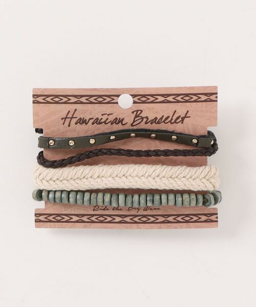 Kahiko(カヒコ)の「【Kahiko】カウラセットブレスレット(ブレスレット・メンズ・オレンジ/カラフル/ホワイト・FREE)」の1枚目の写真