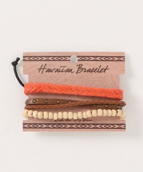 Kahiko(カヒコ)の「【Kahiko】カウラセットブレスレット(ブレスレット・メンズ・オレンジ/カラフル/ホワイト・FREE)」の2枚目の写真