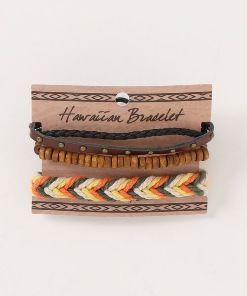 Kahiko(カヒコ)の「【Kahiko】カウラセットブレスレット(ブレスレット・メンズ・オレンジ/カラフル/ホワイト・FREE)」の5枚目の写真