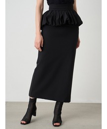 美品 snidel スナイデル バルーンペプラム 花柄 スカート SNIDEL #バルーンペプラムスカート color BEG BLK IVR size 0