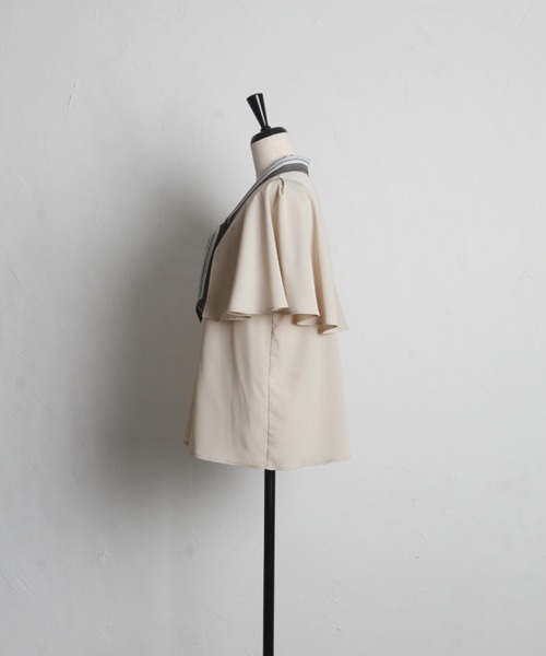 tocco closet(トッコ クローゼット)の「ベネシャンプリントスカーフボウタイブラウス(シャツ/ブラウス・レディース・ライトベージュ/オフホワイト・M)」の14枚目の写真