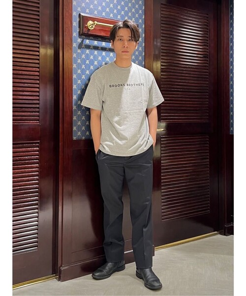 BROOKS BROTHERS（ブルックスブラザーズ）の「◆オンラインストア限定◆LOGO Series　コットン　ロゴプリント　クルーネック　Tシャツ（Tシャツ/カットソー・メンズ・ホワイト/ネイビー/グレー・LARGE/MEDIUM/SMALL）」の18枚目の写真