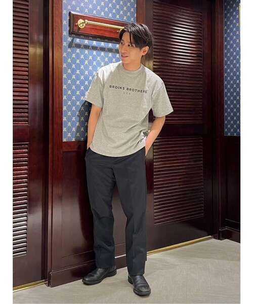 BROOKS BROTHERS（ブルックスブラザーズ）の「◆オンラインストア限定◆LOGO Series　コットン　ロゴプリント　クルーネック　Tシャツ（Tシャツ/カットソー・メンズ・ホワイト/ネイビー/グレー・LARGE/MEDIUM/SMALL）」の19枚目の写真