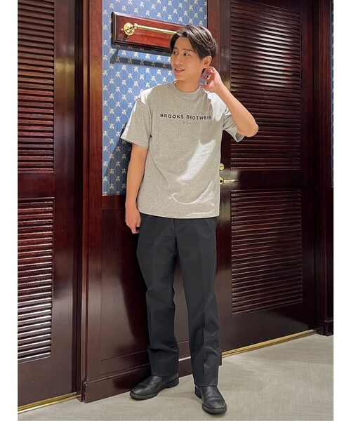 BROOKS BROTHERS（ブルックスブラザーズ）の「◆オンラインストア限定◆LOGO Series　コットン　ロゴプリント　クルーネック　Tシャツ（Tシャツ/カットソー・メンズ・ホワイト/ネイビー/グレー・LARGE/MEDIUM/SMALL）」の20枚目の写真