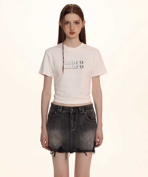 tシャツ シャーリング ゲームシャツ風 トップス DT0700「Moromoro2」「2024AW」 レディース Moromoro tシャツ シャーリング ゲームシャツ風 トップス DT0700
