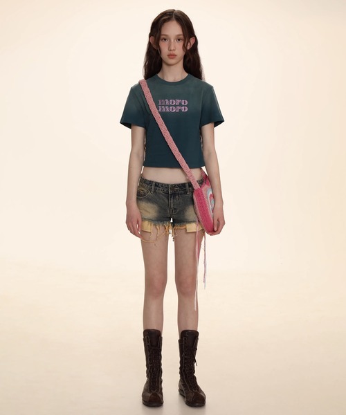 Moromoro2(モロモロ)の「スタッズ ビッグロゴTシャツ DT0609【Moromoro2】(Tシャツ/カットソー・レディース・ダークグリーン/ホワイト/ブラック・S/M/L)」の17枚目の写真