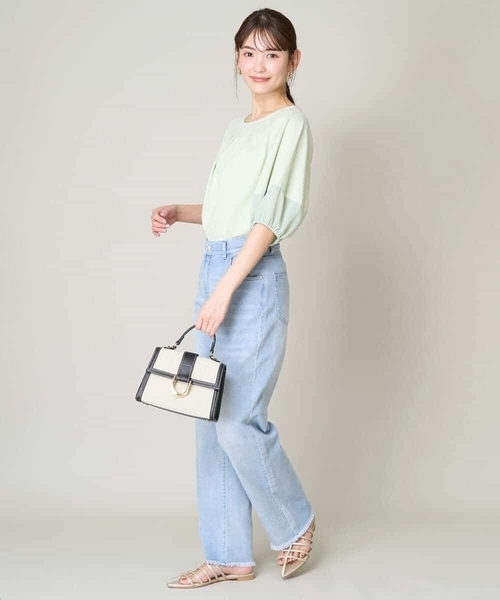 a.v.v（アーヴェヴェ）の「【接触冷感/マシンウォッシャブル】ストレッチデニムストレートパンツ（デニムパンツ・レディース・ブルー/ダークインディゴブルー・36/38/40/42/34）」の9枚目の写真