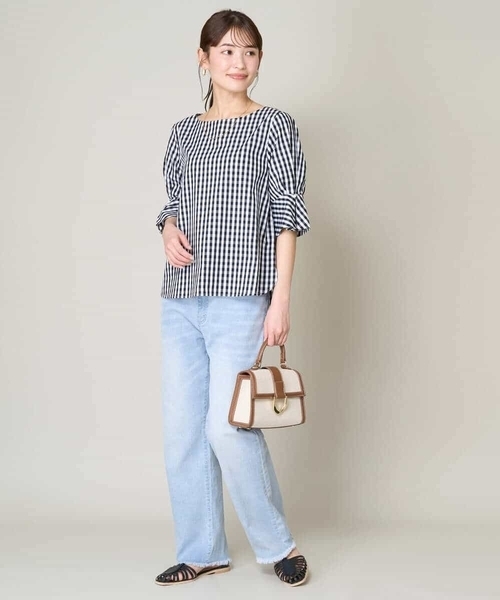 a.v.v（アーヴェヴェ）の「【接触冷感/マシンウォッシャブル】ストレッチデニムストレートパンツ（デニムパンツ・レディース・ブルー/ダークインディゴブルー・36/38/40/42/34）」の15枚目の写真