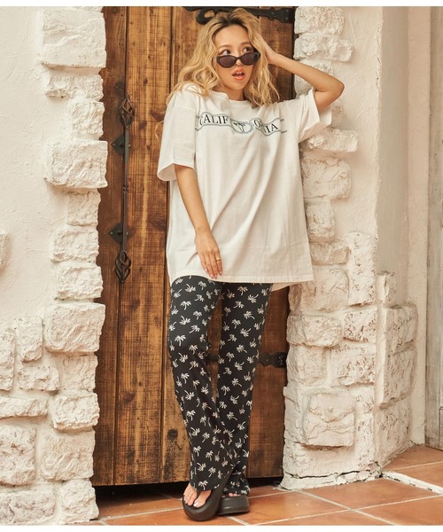 anap mimpi（アナップミンピ）の「パームツリー柄 フレアパンツ（その他パンツ・レディース・ブラック・FREE）」の7枚目の写真