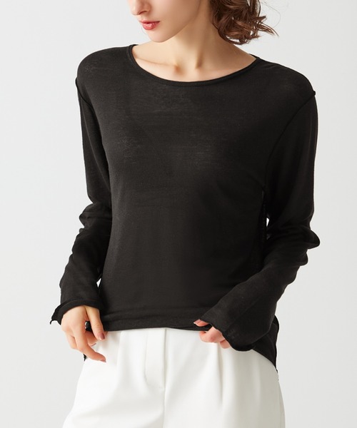 Tuche（トゥシェ）の「Tuche/トゥシェ 7DAYS LOOKS シアートップス オーバーサイズ（Tシャツ/カットソー・レディース・ブラック/ホワイト系その他・MEDIUM/LARGE）」の16枚目の写真