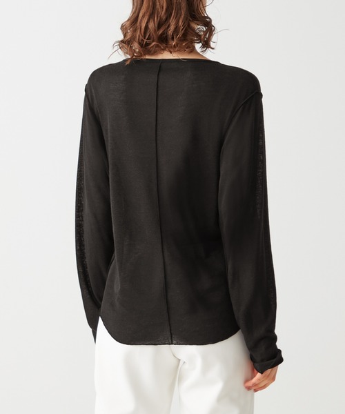 Tuche（トゥシェ）の「Tuche/トゥシェ 7DAYS LOOKS シアートップス オーバーサイズ（Tシャツ/カットソー・レディース・ブラック/ホワイト系その他・MEDIUM/LARGE）」の14枚目の写真