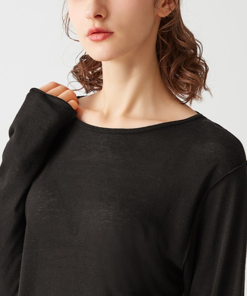 Tuche（トゥシェ）の「Tuche/トゥシェ 7DAYS LOOKS シアートップス オーバーサイズ（Tシャツ/カットソー・レディース・ブラック/ホワイト系その他・MEDIUM/LARGE）」の13枚目の写真