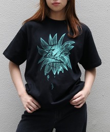 【UNIT CHEST】unique unisex T-shirt グランジFLOWER Tシャツ