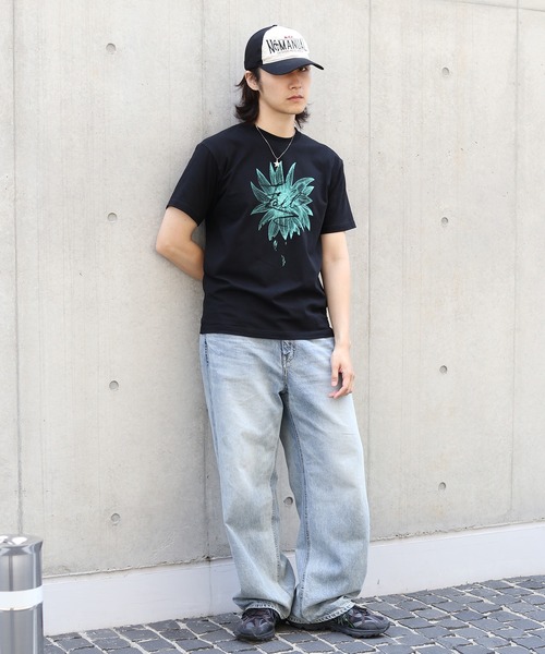 UNIT CHEST(ユニットチェスト)の「【UNIT CHEST】unique unisex T-shirt グランジFLOWER Tシャツ(Tシャツ/カットソー・メンズ・ホワイト/ブラック・S/L/M)」の19枚目の写真