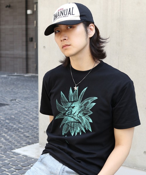 セール】【UNIT CHEST】unique unisex T-shirt グランジFLOWER T