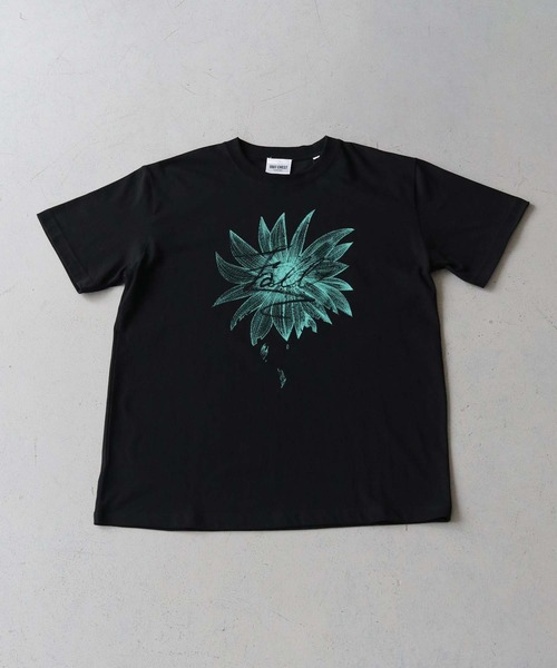UNIT CHEST(ユニットチェスト)の「【UNIT CHEST】unique unisex T-shirt グランジFLOWER Tシャツ(Tシャツ/カットソー・メンズ・ホワイト/ブラック・S/L/M)」の16枚目の写真