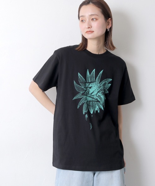 Flower サイン入りTシャツ UNIT CHEST】unique unisex T-shirt グランジFLOWER Tシャツ（T
