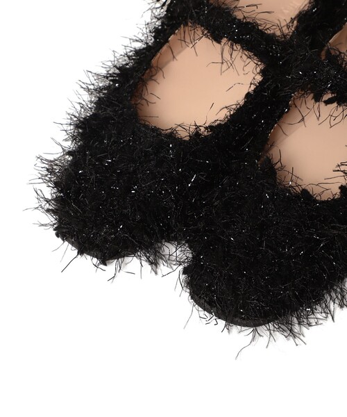 Ray BEAMS（レイビームス）の「ツイード バレエ シューズ（バレエシューズ・レディース・ブラック・23.0cm/23.5cm/24.0cm/24.5cm/25.0cm）」の6枚目の写真