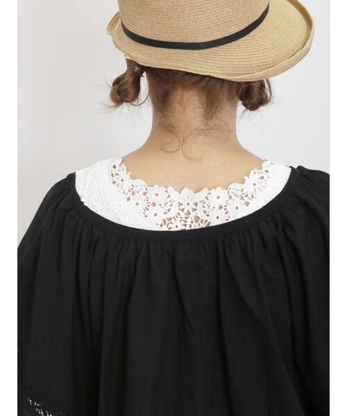 Samansa Mos2(サマンサ モスモス)の「ワイドスリーブ前後2WAYレースブラウス(シャツ/ブラウス・レディース・オフホワイト/ブラック/ブルー・F)」の6枚目の写真
