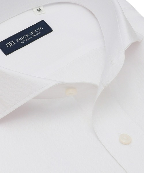 TOKYO SHIRTS(トウキョウシャツ)の「形態安定ノーアイロン ホリゾンタルワイド 半袖ビジネスワイシャツ(ビジネスシャツ・メンズ・ホワイト・首回り39cm/首回り41cm/首回り42cm/首回り43cm/首回り37cm)」の4枚目の写真