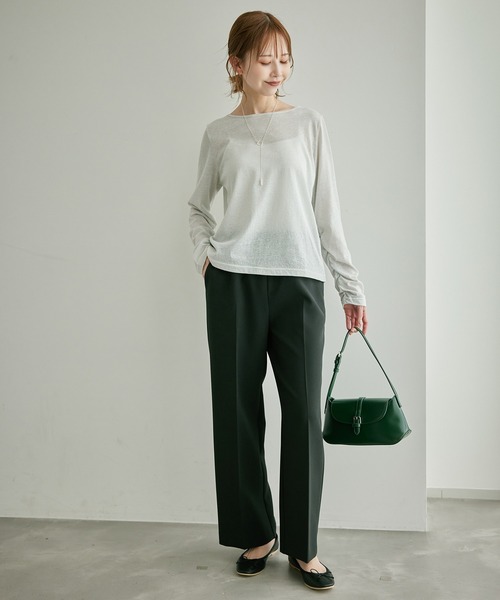 ROPE' PICNIC（ロペピクニック）の「シアーラメインナーカットソー（Tシャツ/カットソー・レディース・オフホワイト/ベージュ・38）」の16枚目の写真