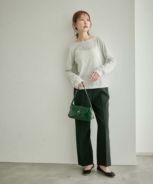 ROPE' PICNIC（ロペピクニック）の「シアーラメインナーカットソー（Tシャツ/カットソー・レディース・オフホワイト/ベージュ・38）」の17枚目の写真