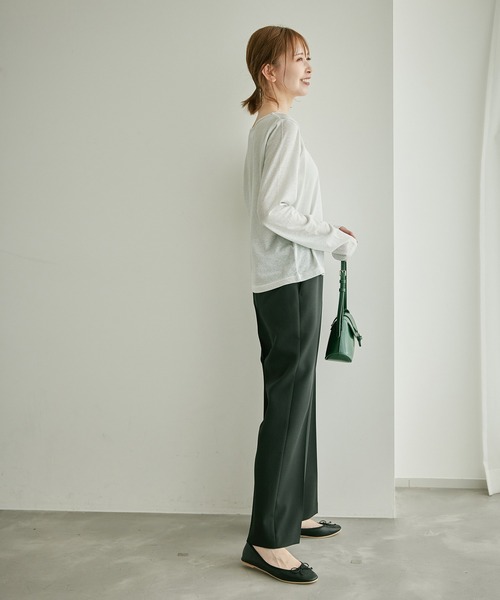 ROPE' PICNIC（ロペピクニック）の「シアーラメインナーカットソー（Tシャツ/カットソー・レディース・オフホワイト/ベージュ・38）」の18枚目の写真